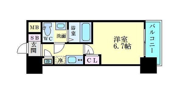 アドバンス新大阪ラシュレの物件間取画像